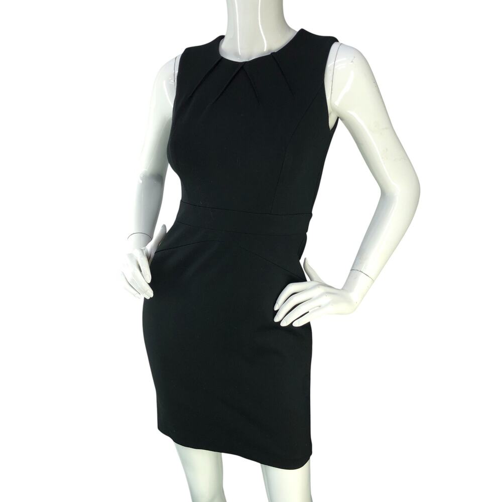 Ann Taylor Loft Petite Womens Size 0P Dress Sheath Little Black Sleeveless LBD
